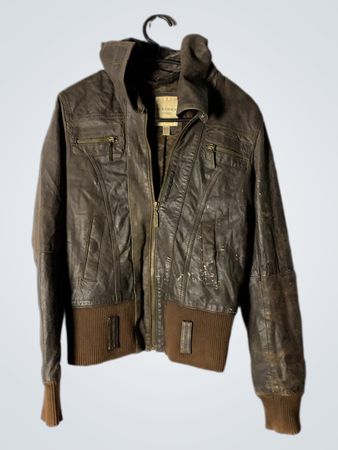 Bershka Leder Bomberjacke