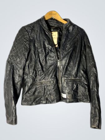 edc The History of Rock Black Faux Leather Quilted Jacket