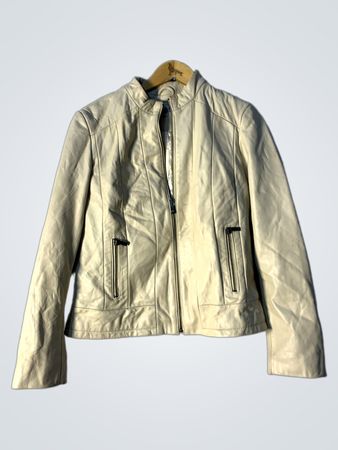 PELLE STUDIO Women's Cream Leather Jacket