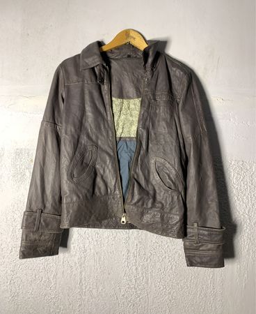 Braune Lederjacke