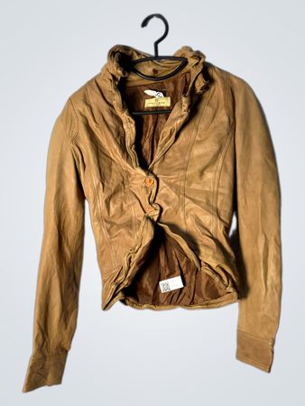 FRANCY & Co. Braune Lederjacke Hergestellt in Italien