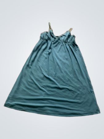 Türkisfarbenes Slip-Kleid