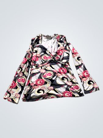 Vila Clothes Langarm-Blumenmuster-Oberteil