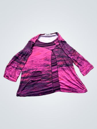 Christine Laure Damen Pink Tie-Dye Langarmshirt