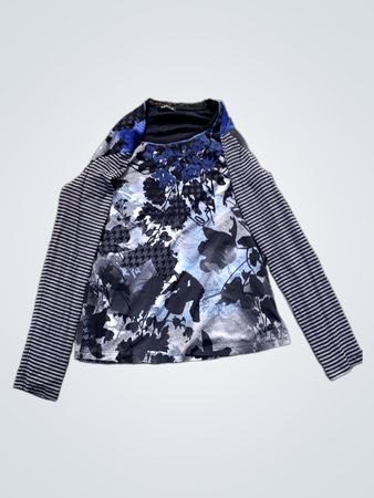 Taifun Separates Damen Langärmliges Top mit floralem Druck