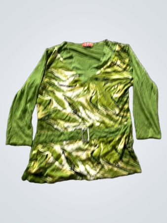 O & L Model 42 grünes bedrucktes Hemd