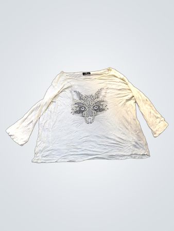 One Step Langarm Fox Grafik T-Shirt