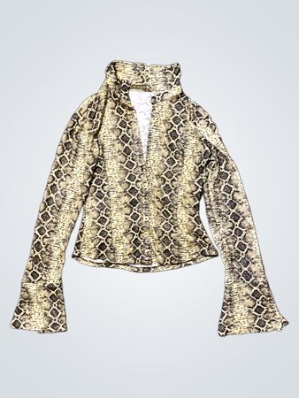 ENZO COLLEZIONE Snake Print Long Sleeve Top