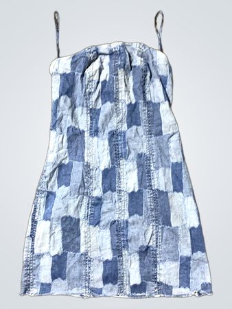 Wild Fable Damen Patchwork Jeanskleid