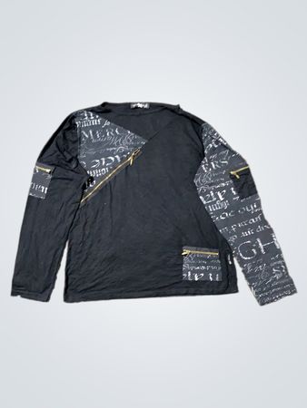 Cote & Noel Paris Langarmshirt mit Reißverschlussakzenten