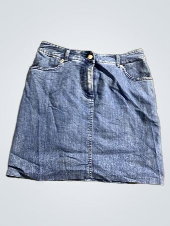 Mama Bellesi Jeansrock mit bestickten Schmetterlingen und Blumen