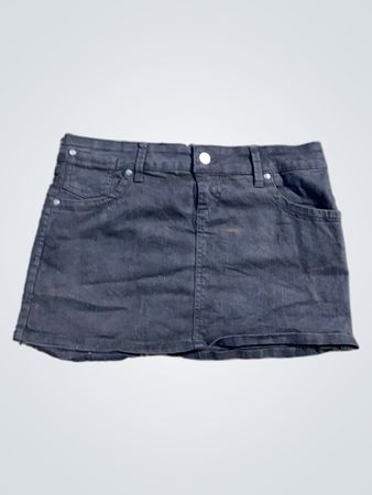 Stradivarius Schwarzer Denim Minirock