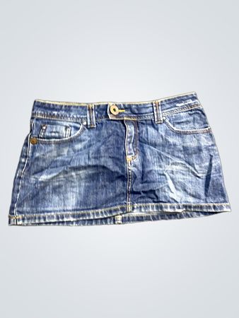 Blauer Denim-Minirock