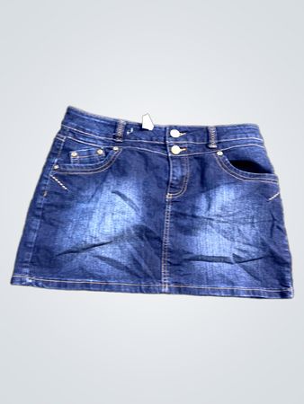 24/7 Authentischer Denim-Blau Jeansrock