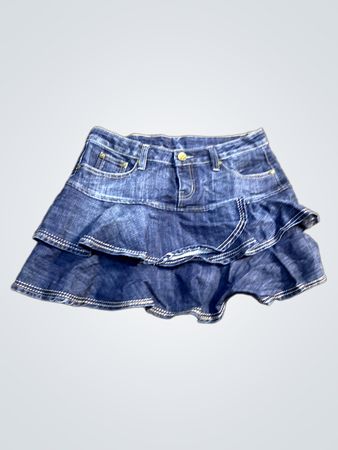 Denim Rüschenshirt