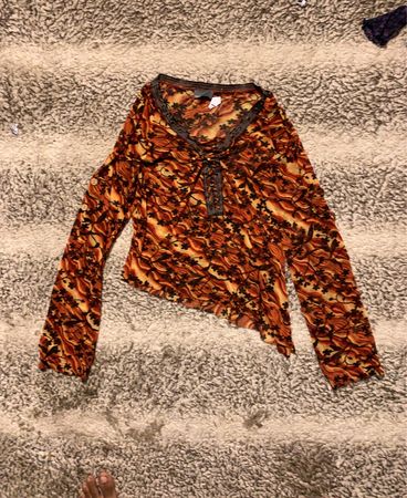 Mexx Langarmbedrucktes Mesh-Top