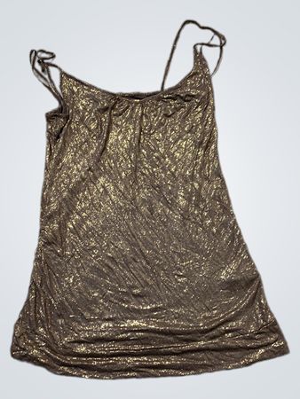Braun und goldenes Metallic-Top