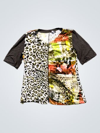 FRANK WALDER Damen Patchwork Druck Top