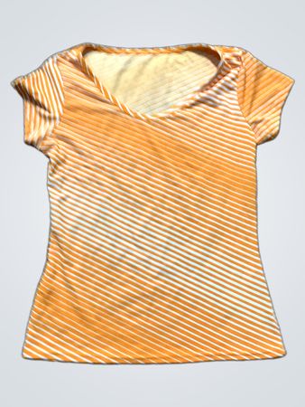 Orange und weiß gestreiftes T-Shirt
