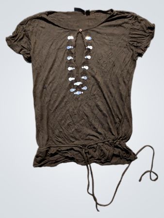 Mexx Braunes Verziertes T-Shirt