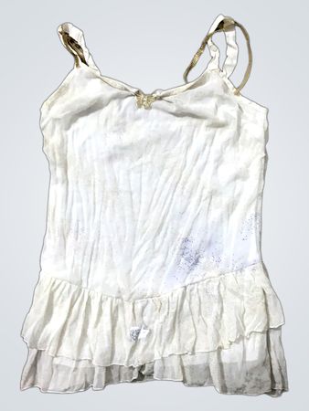 Cache Cache White Ruffle Cami Top