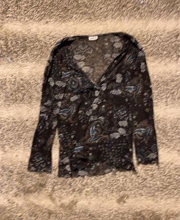 Street One Langarmshirt mit Druck und transparenter Optik