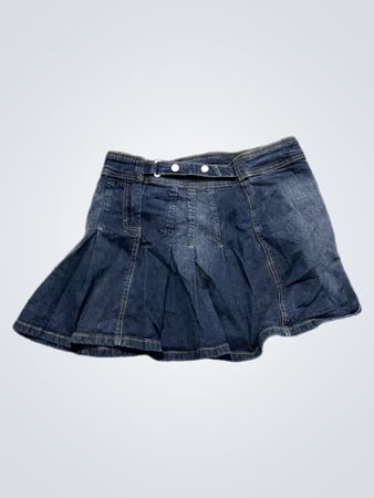 Denim Faltenminirock