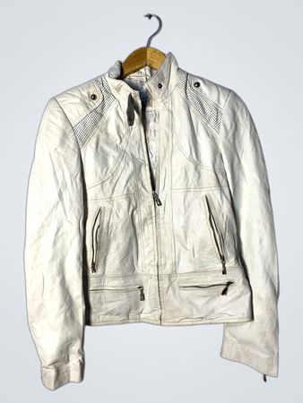 KIRCILAR White Leather Jacket