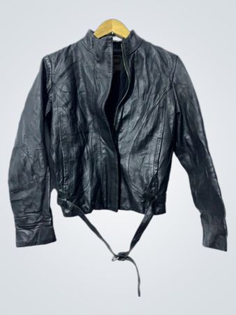 VERAPELLE Black Leather Jacket