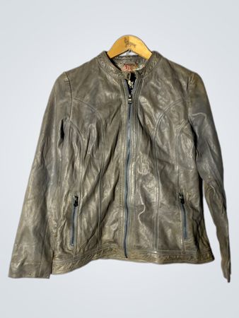 OTTO KERN Women's Grey Leather Jacket