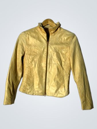 Peruzzi Yellow Leather Jacket