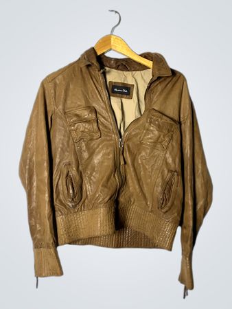 Massimo Dutti Leder Bomberjacke