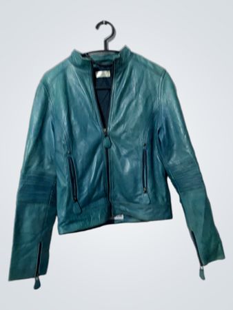 Teal Leather Jacket