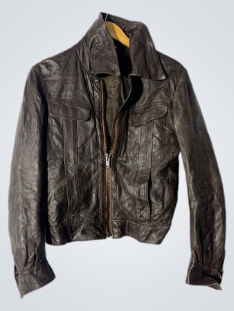 Christian Brin Brown Leather Jacket