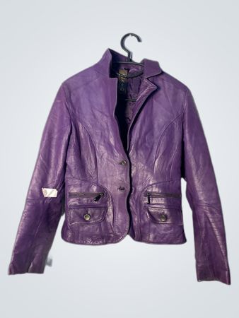 Blazer en cuir violet EXTO