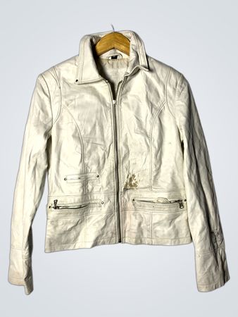 White Faux Leather Jacket