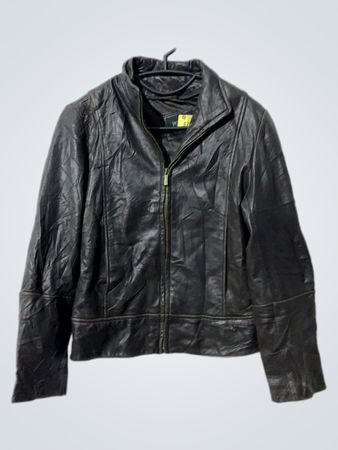 Braune Lederjacke