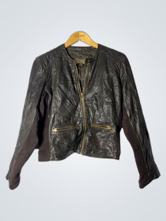 ISMART Women's Black Leather Jacket