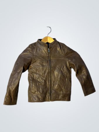 Braune Lederjacke