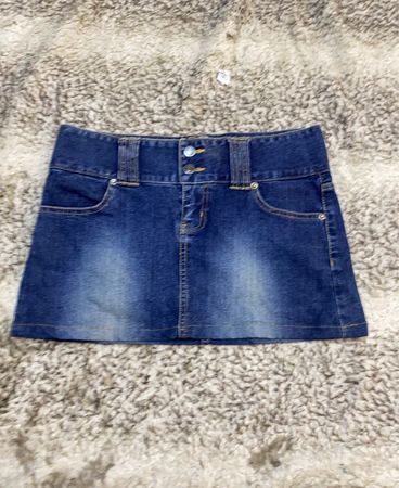 Blauer Denim-Minirock