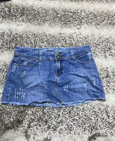Blauer Denim-Minirock