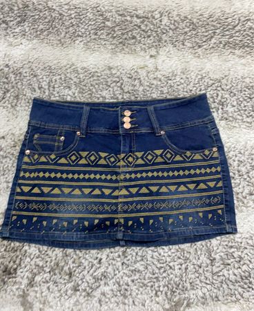 Levi's Denimrock mit geometrischer Stickerei