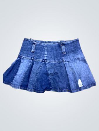 Denim Faltenminirock