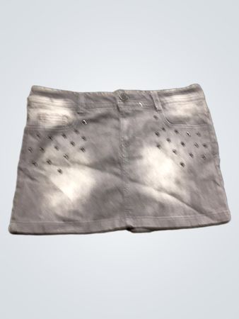 Caprice de Fille grauer Denim-Rock mit Nieten
