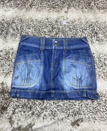 Blauer Jeansminirock