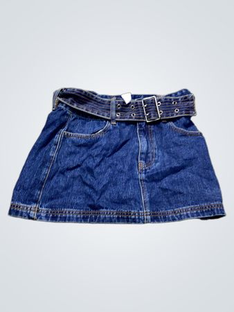 GLASSONS Jeansrock mit Gürtel