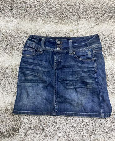 Blauer Denim-Minirock