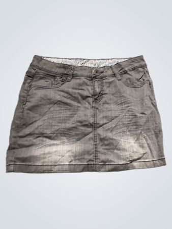 Grauer Denim-Rock
