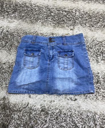 Blauer Denim Minirock