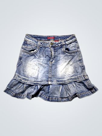 S.N. FRANCISCO Denim-Rüschensch skirt